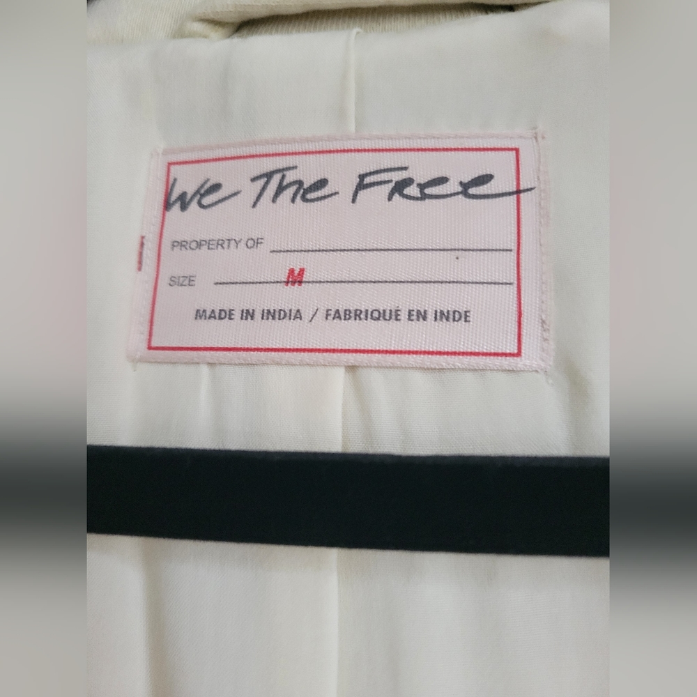 Free People Rebel Rebel cotton motto jacket Size M - Picture 4 of 10